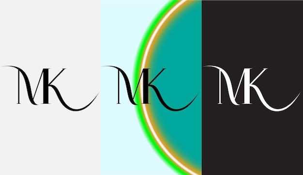Plik wektorowy pierwsza litera mk logo projekt kreatywnych nowoczesny symbol ikona monogram