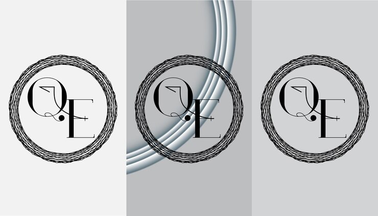 Wektor pierwsza litera qe logo projekt kreatywny nowoczesny symbol ikona monogram
