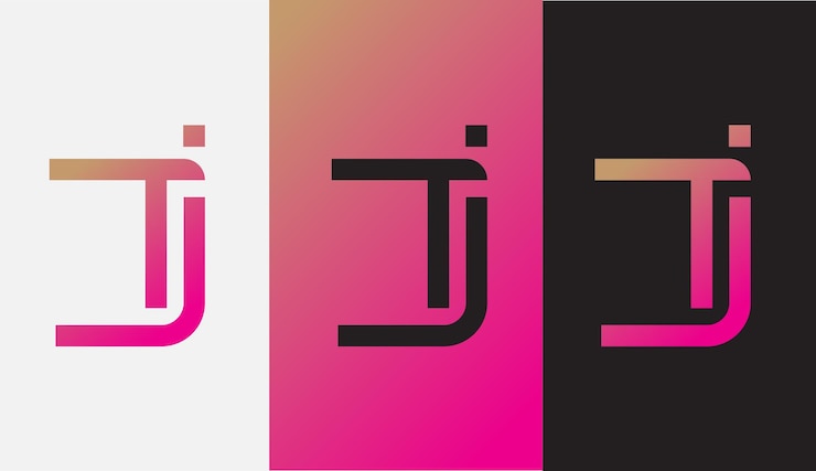 Wektor pierwsza litera tj logo projekt kreatywny nowoczesny symbol ikona monogram
