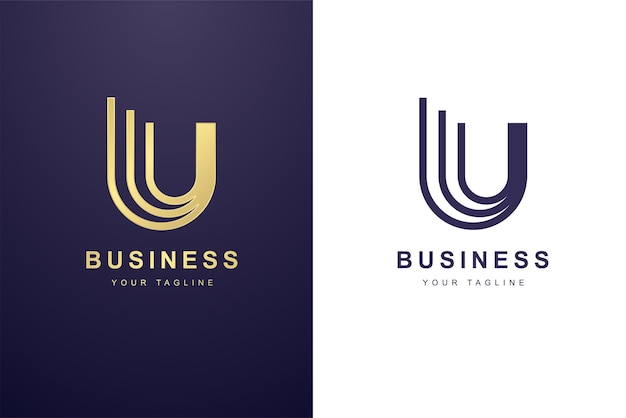 Plik wektorowy pierwsza litera u logo dla firmy lub firmy medialnej