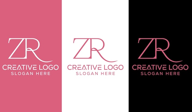 Pierwsza Litera Zr Logo Design Creative Modern Symbol Icon