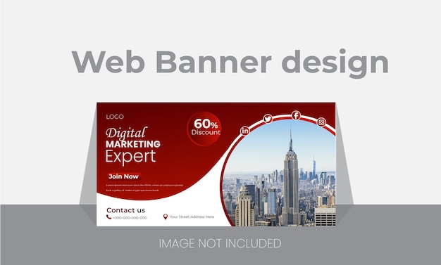 Plik wektorowy pierwszy baner internetowy dla biznesu wsparcie kreatywne projektowanie banerów internetowych