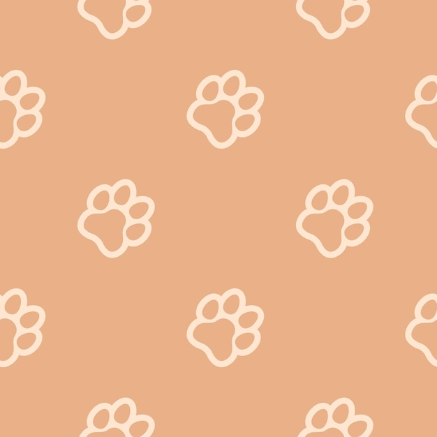 Pies i kot łapa wektor wzór doodle streszczenie tło ślad zwierząt