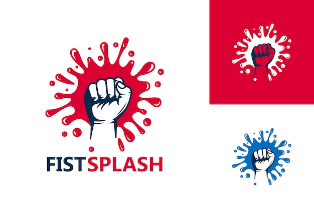 Pięść Splash Logo Szablon Wektor Projektu, Godło, Koncepcja Projektowa, Kreatywny Symbol, Ikona