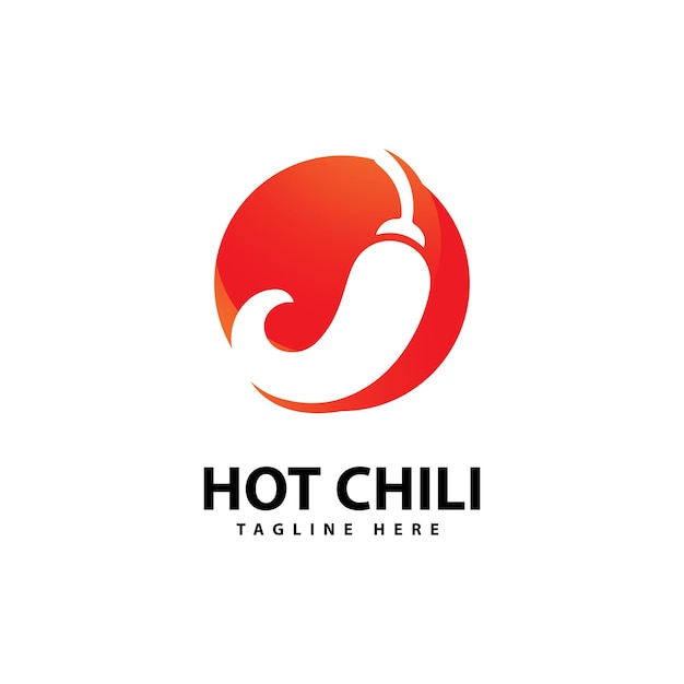 Pikantne Chili Logo Ikona Wektor Szablon Logo Red Pepper