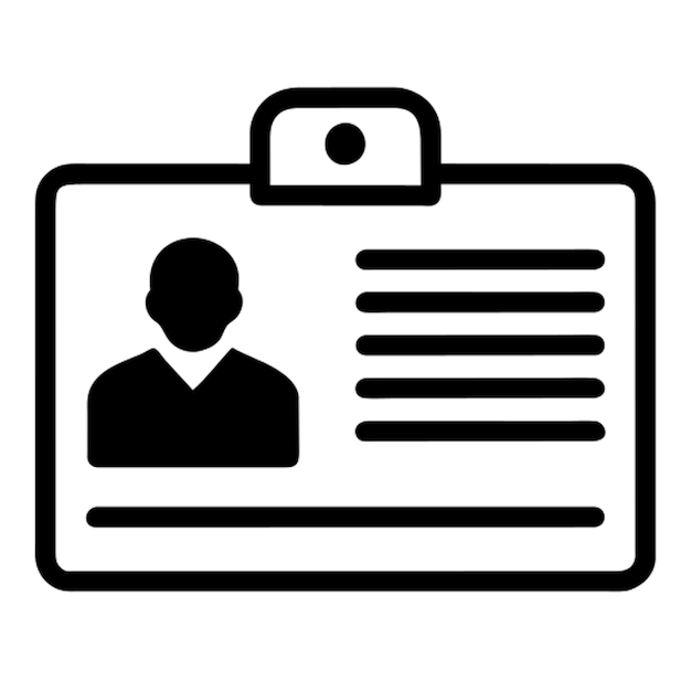 piktogram karty identyfikacyjnej