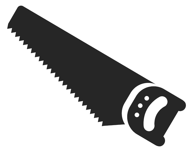 Plik wektorowy piła poprzeczna czarna ikona symbol narzędzia carpenter