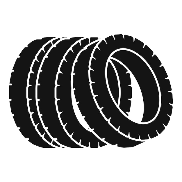 Pile Of Tire Icon Prosta Ilustracja Ikony Wektorowej Stawki Opon Dla Sieci