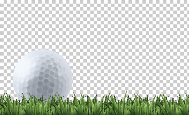 Plik wektorowy piłka golfowa na trawie