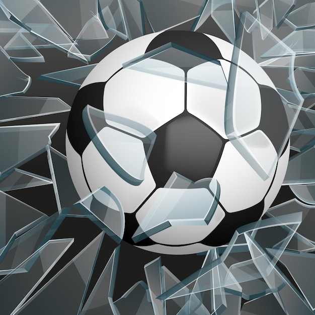 Piłka Nożna Tłuczonego Szkła. Piłka Do Gier Sportowych, Piłka Do Piłki Nożnej Lub Piłki Nożnej