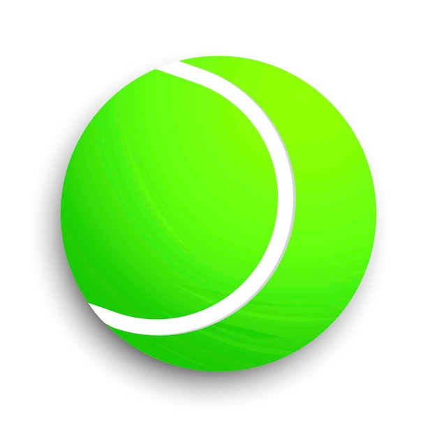 Piłka Tenisowa Ilustracja Wektorowa Zielonej Piłki Tenisowej Symbol Meczu Na Wimbledonie
