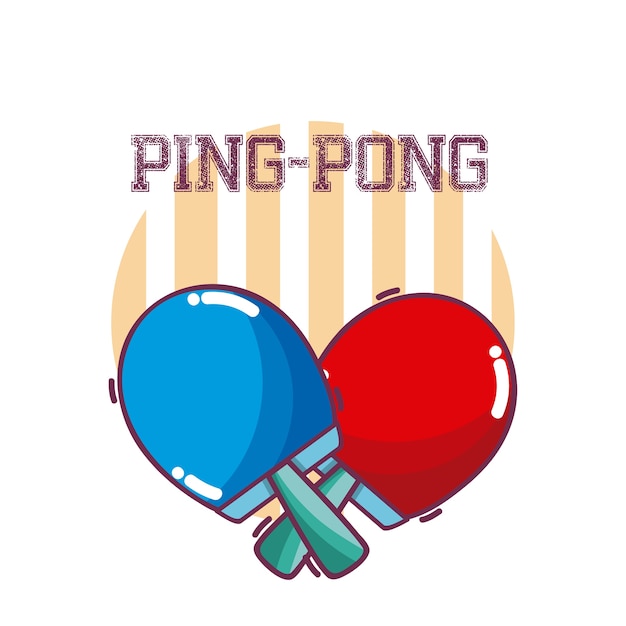 Ping Pong Rakietek Wektorowy Ilustracyjny Graficzny Projekt