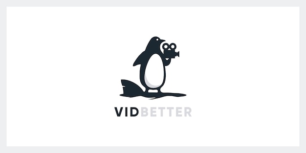 Pingwin Logo Projekt Inspiracji Ikony Wektorowe Premium Wektorów