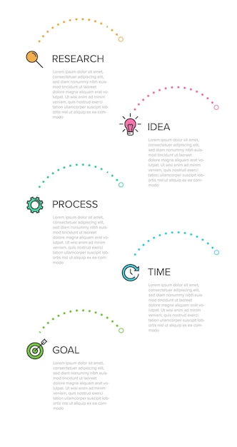 Pionowy Projekt Infografiki Z Ikonami I 5 Opcjami Lub Krokami