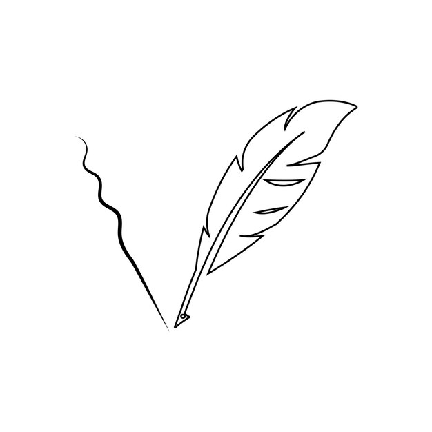 Plik wektorowy pióro ilustracja szablon wektor logo