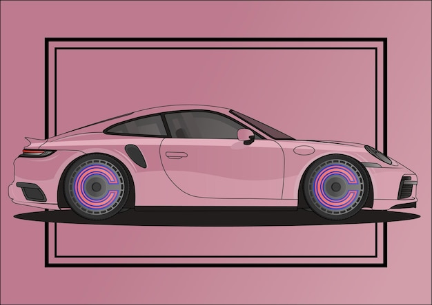 Plik wektorowy piosenkarz porsche 911