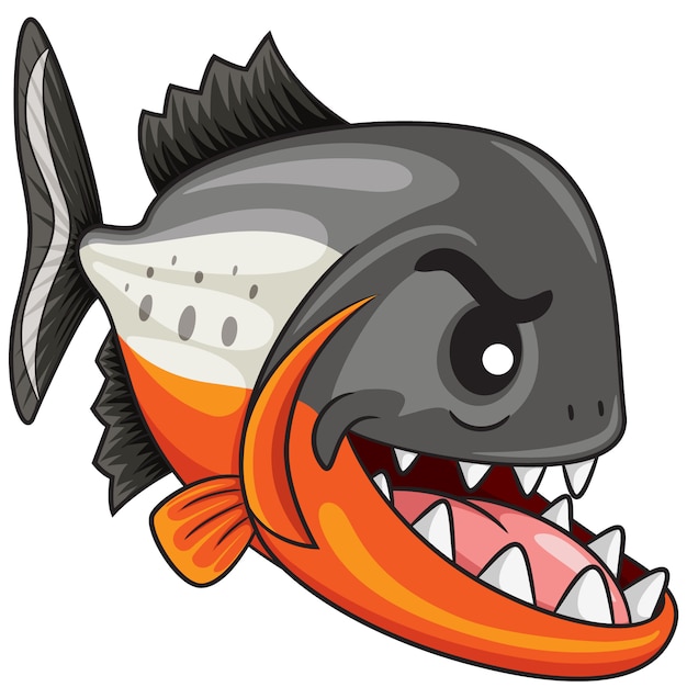 Piranha Fish Cartoon