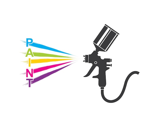 Plik wektorowy pistolet natryskowy farba logo ikona wektor ilustracja projekt
