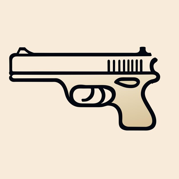 Plik wektorowy pistolet pistolet kreskówka wektor ikona ilustracja obiekt wakacyjny ikona koncepcja izolowana płaska ilustracja