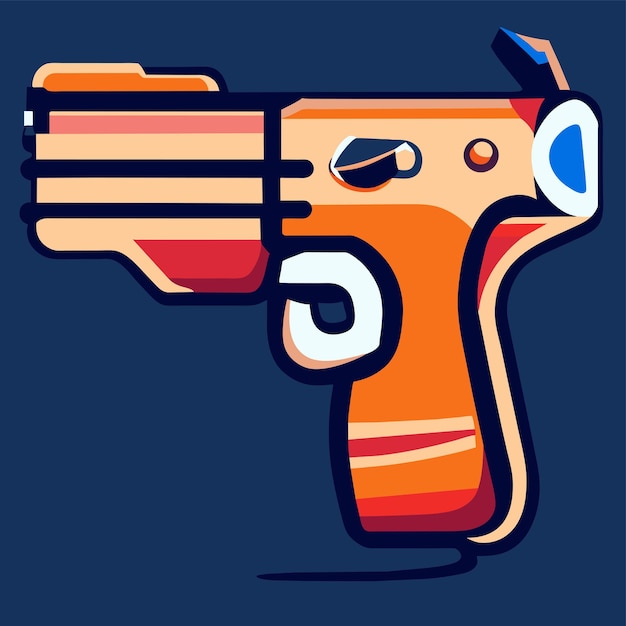 Plik wektorowy pistolet pistolet kreskówka wektor ikona ilustracja obiekt wakacyjny ikona koncepcja izolowana płaska ilustracja
