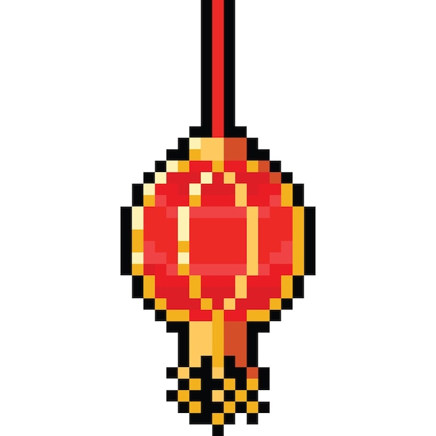 Pixel Art Chińska Lampa Ikona 4