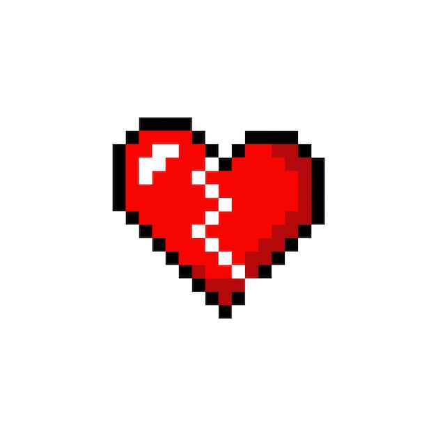 pixel art ikona serca