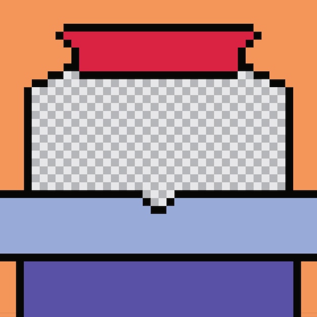 pixel art projekt szablonu postów w mediach społecznościowych