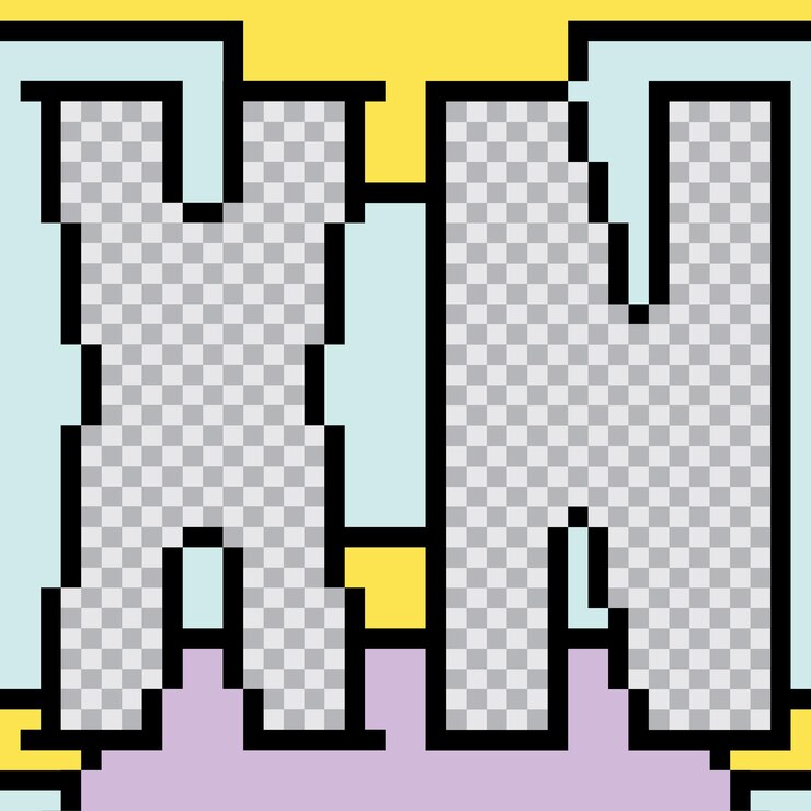 Wektor pixel art projekt szablonu postów w mediach społecznościowych