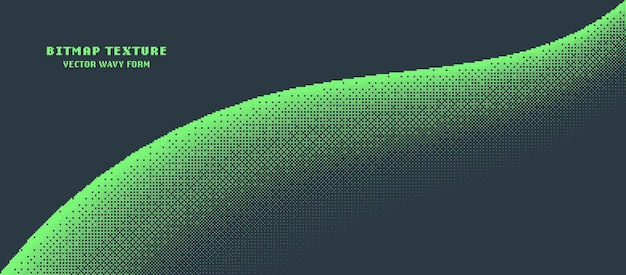 Plik wektorowy pixel art style bitmap tekstura falista forma wektor hałas dither szeroka abstrakcja
