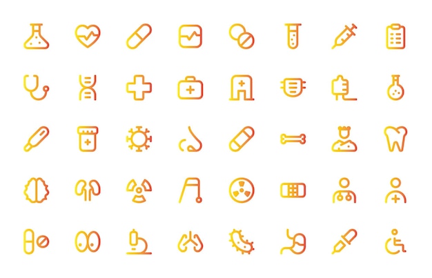 Pixel Perfect Healthcare Icons Set Medical And Wellness Vector Graphics (piksela Doskonałej Opieki Zdrowotnej)