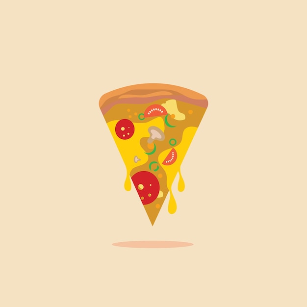 Pizza Ikona Ilustracja Projekt Wektor