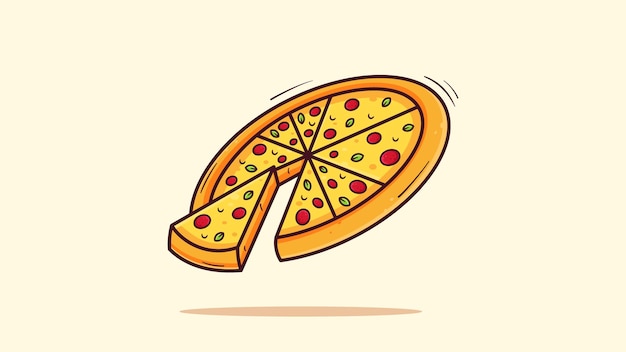 Plik wektorowy pizza płaska ilustracja wektorowa