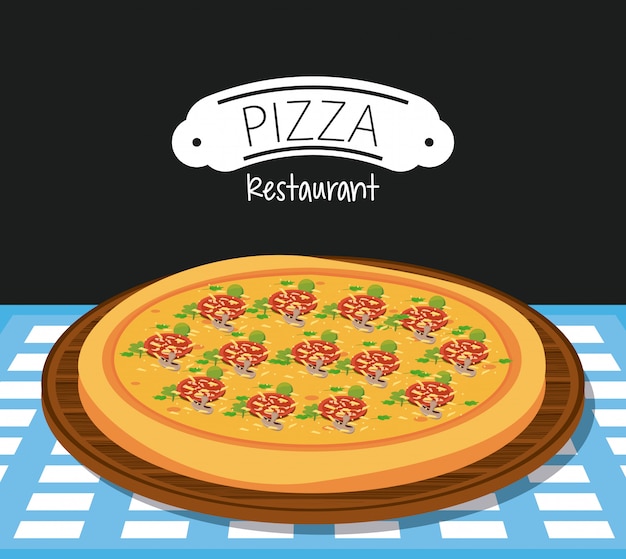 Plik wektorowy pizza włoska restauracja