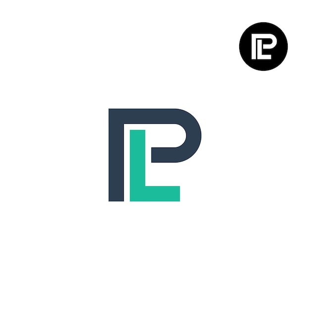 Plik wektorowy pl letter lp monogram logo design (logotyp monogramu)