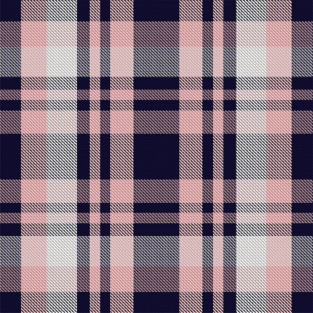 Plaid wzór bez szwu. Sprawdź teksturę tkaniny. Kwadratowy pasek w tle. Wektor wzór włókienniczych kratę.