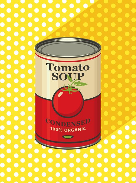 Plakat Artystyczny Z Puszką Zupy Pomidorowej