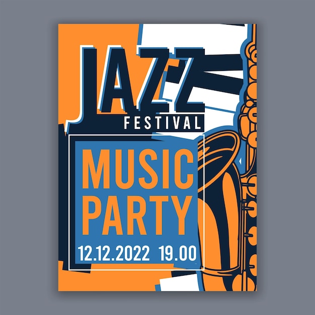 Plakat Dla Jazz Creative Nowoczesne Ulotki Banerowe Na Koncerty Muzyczne I Festiwale Ilustracji Wektorowych