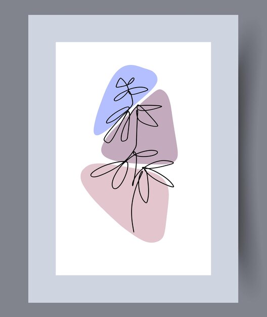 Plakat do druku grafiki wektorowej. Ręcznie rysowane projekt minimalizmu dla skandynawskich wnętrz.