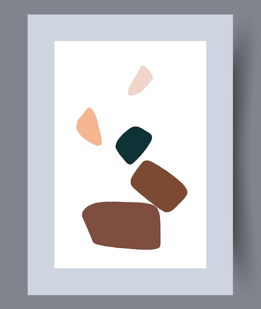 Plakat do druku grafiki wektorowej. Ręcznie rysowane projekt minimalizmu dla skandynawskich wnętrz.