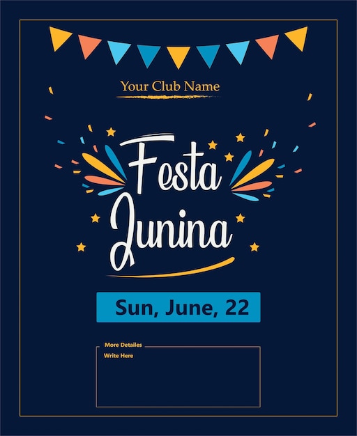 Plik wektorowy plakat festa junina