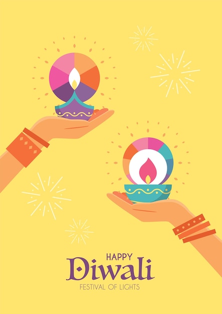 Plik wektorowy plakat festiwalu diwali hindu