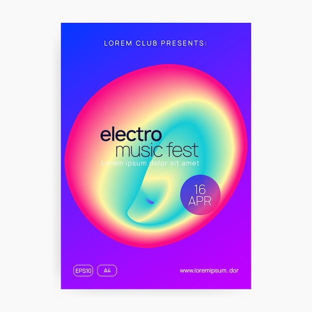 Plakat festiwalu i ulotka do letniej muzyki