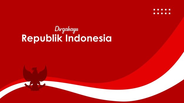 Plik wektorowy plakat flayer tło peringatan kemerdekaan dzień niepodległości indonezji