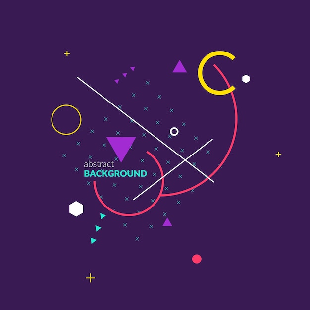 Plakat geometryczny o różnych kształtach. Nowoczesne streszczenie tło. Ilustracja wektorowa.