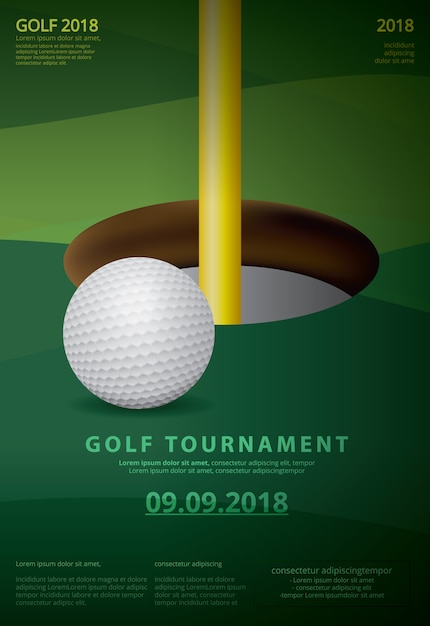 Plakat Golf Mistrzostwa Wektorowego Ilustracja