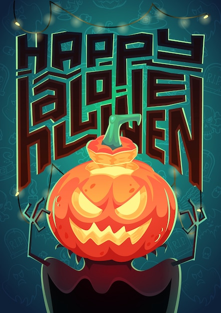 Plakat Halloween. Ilustracja