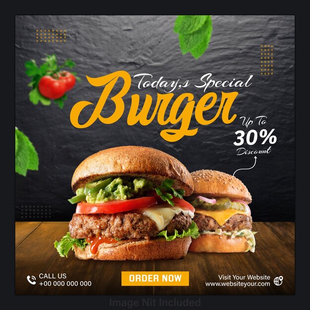 Plakat hamburgera o nazwie "Burgeron it"