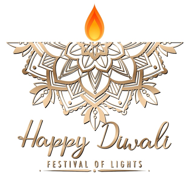 Plik wektorowy plakat happy diwali festival of lights