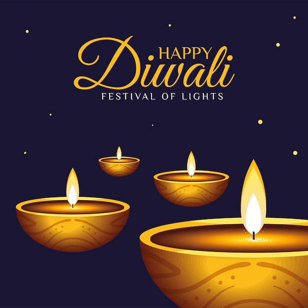 Plakat Happy Diwali Festival Of Lights