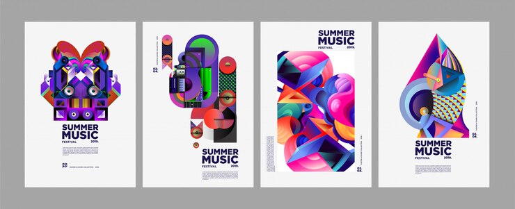 Plakat i okładka Festiwalu Kolorowej Sztuki i Muzyki Letniej